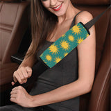 Sun green background Car Seat Belt Cover