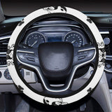 Cute french bulldog paw pattern Car Steering Wheel Cover