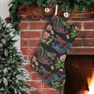 Dragons flower pattern Christmas Stocking