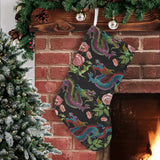 Dragons flower pattern Christmas Stocking
