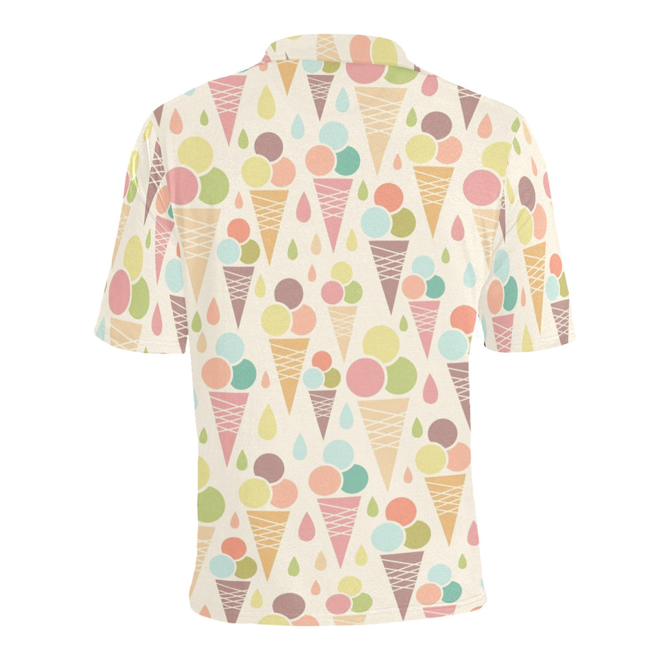 Ice cream cone pattern Men's All Over Print Polo Shirt