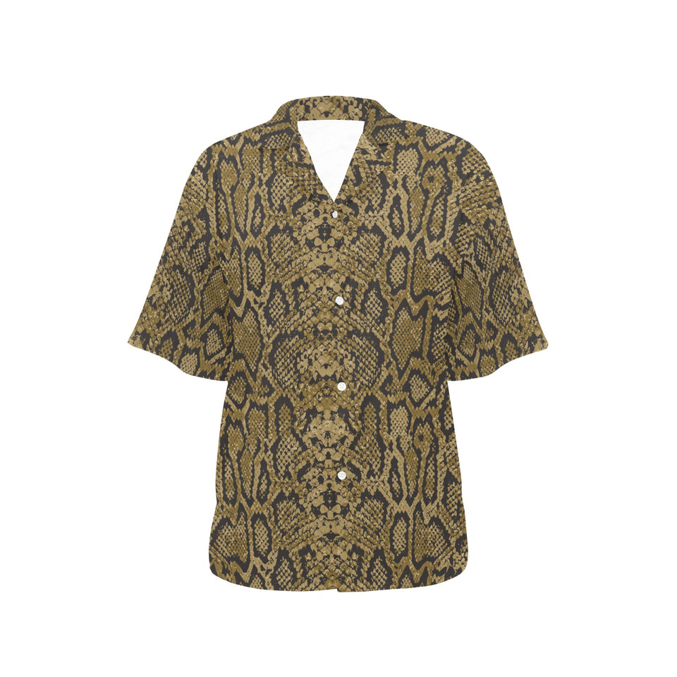Snake skin pattern Women's All Over Print Hawaiian Shirt