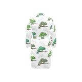 Chameleon lizard pattern Men's Long Sleeve Belted Night Robe