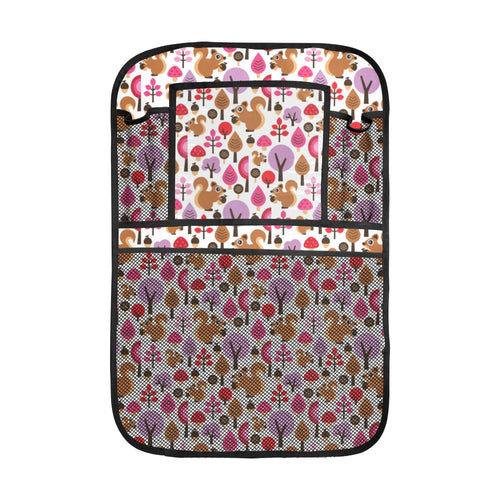 Squirrel Pattern Print Design 02 Car Seat Back Organizer