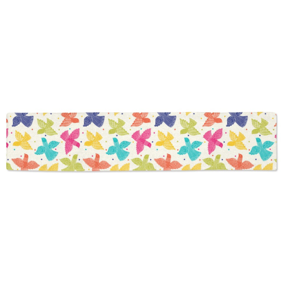 Pigeon Pattern Print Design 01 Table Runner