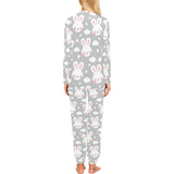 Rabbit cloud Pattern Women's All Over Print Pajama Set
