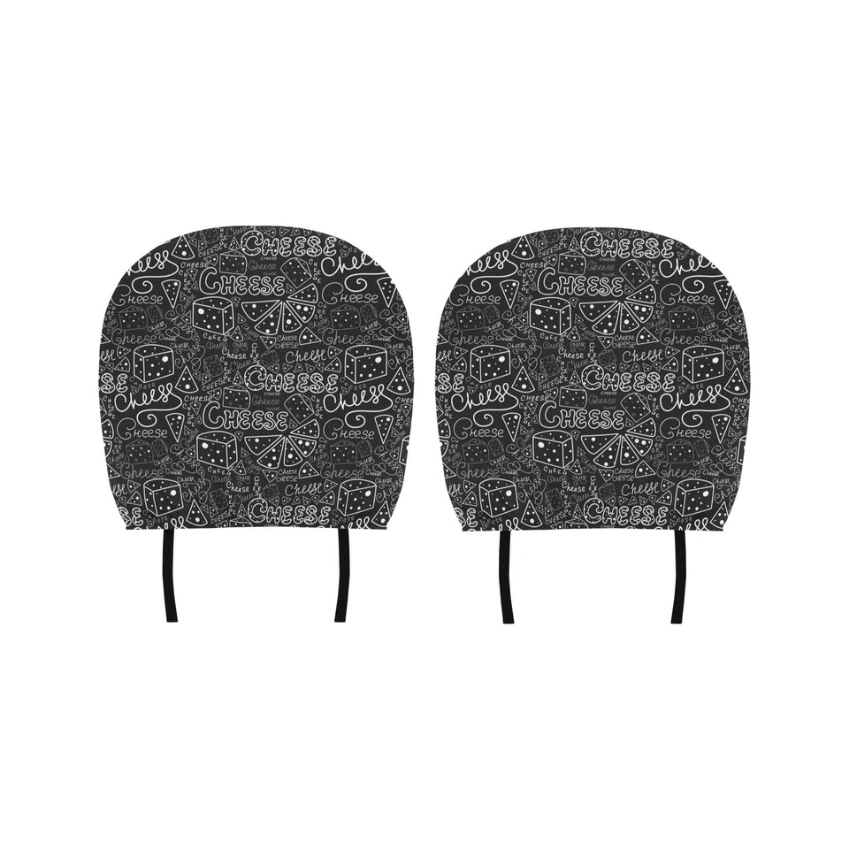 Handwritten cheese pattern Car Headrest Cover