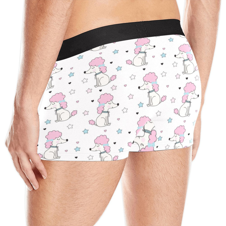 Cute poodle dog star pattern Men's All Over Print Boxer Briefs Men's Underwear