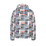 Skate Board Pattern Print Design 04 Kids' Boys' Girls' Padded Hooded Jacket