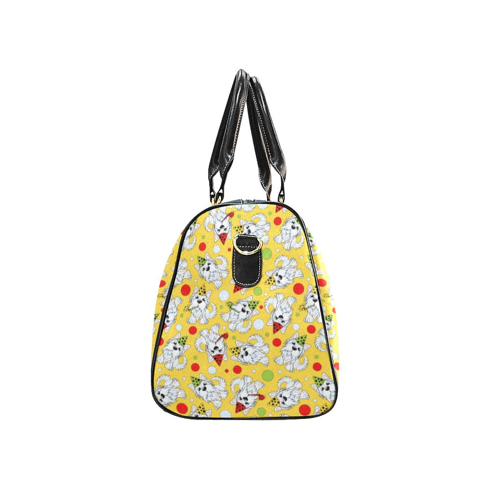 Yorkshire Terrier Pattern Print Design 05 Travel Bag