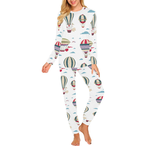 Hot air balloon pattern Women's All Over Print Pajama Set