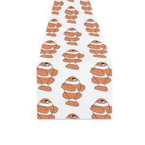 Clown Fish Pattern Print Design 05 Table Runner