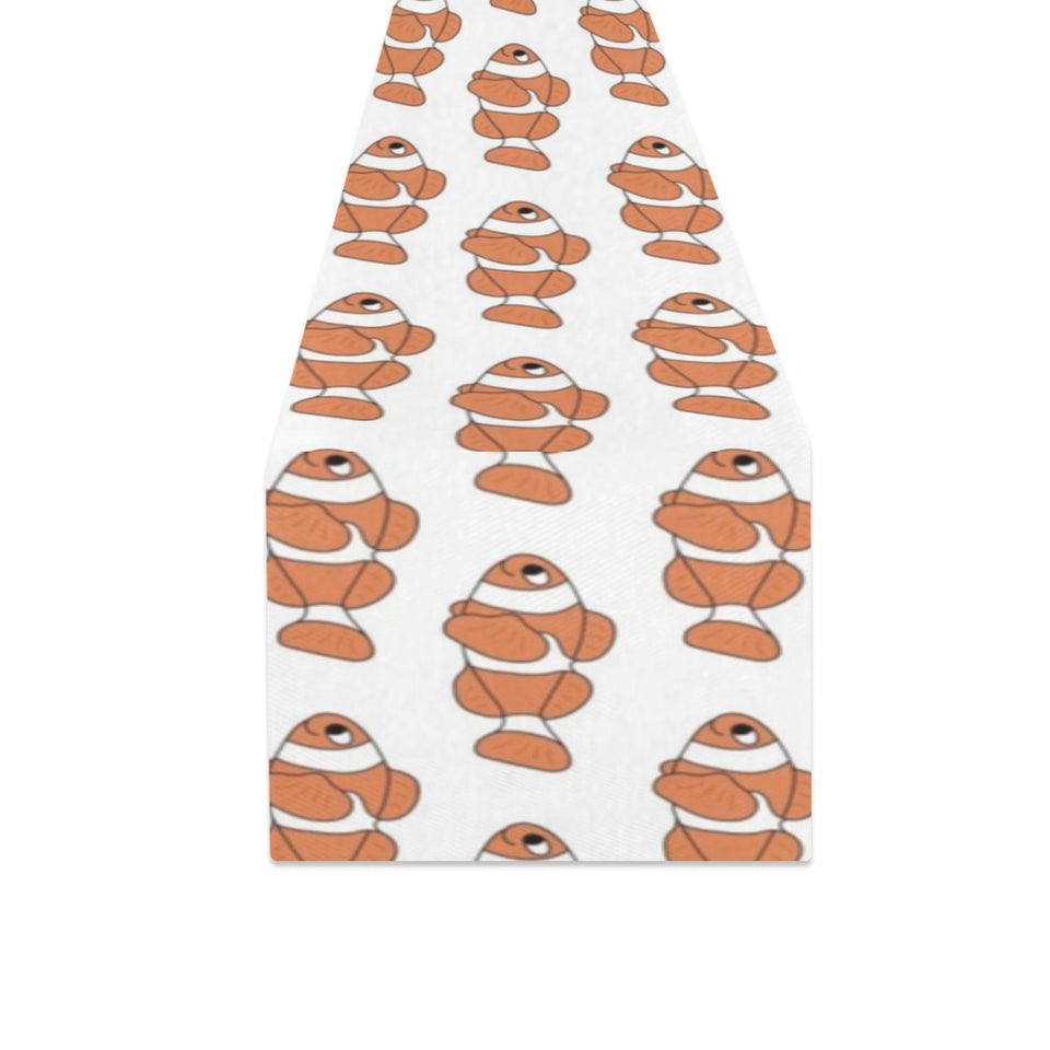 Clown Fish Pattern Print Design 05 Table Runner