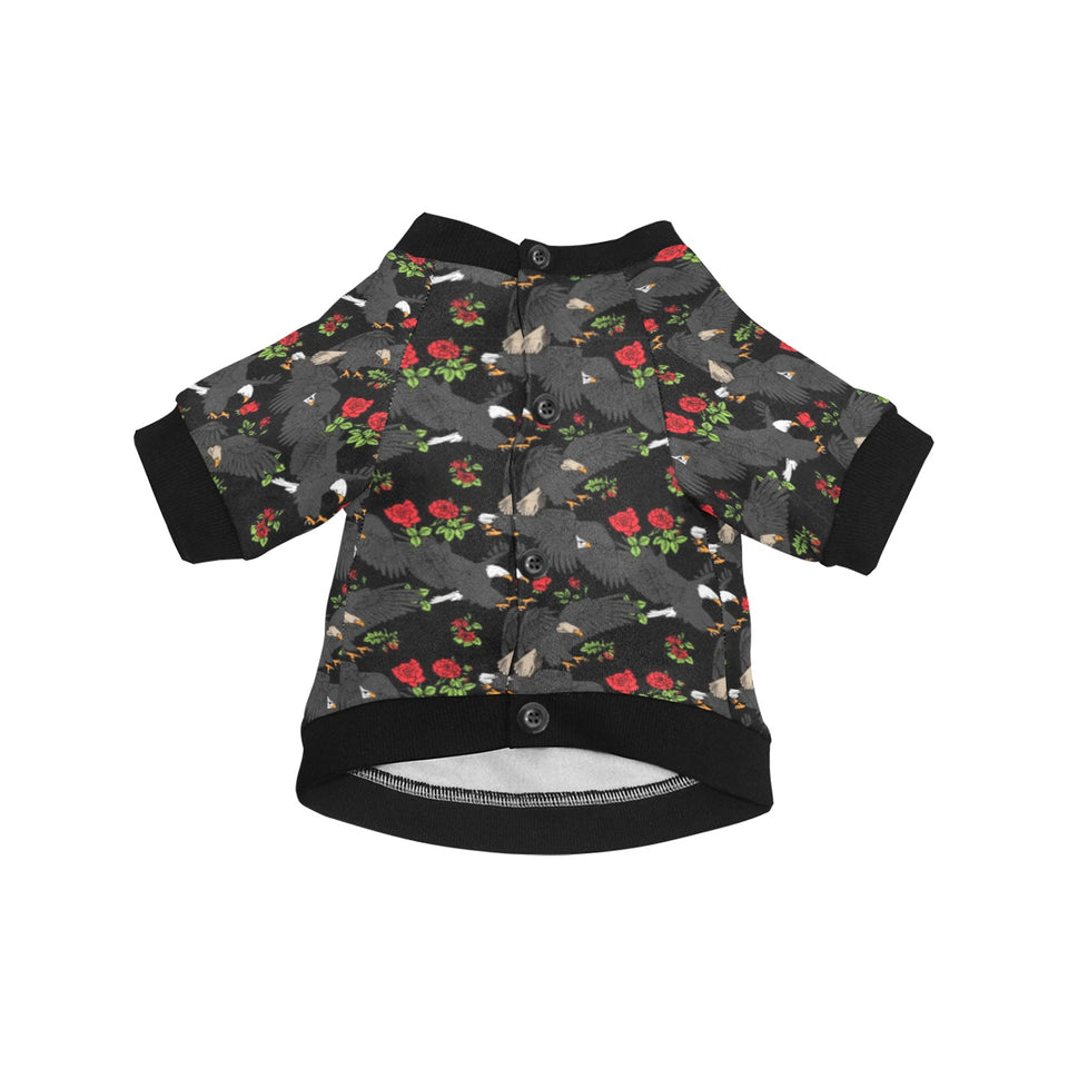 Eagle Pattern Print Design 04 All Over Print Pet Dog Round Neck Fuzzy Shirt