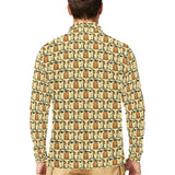 English Bulldog Pattern Print Design 02 Men's Long Sleeve Polo Shirt