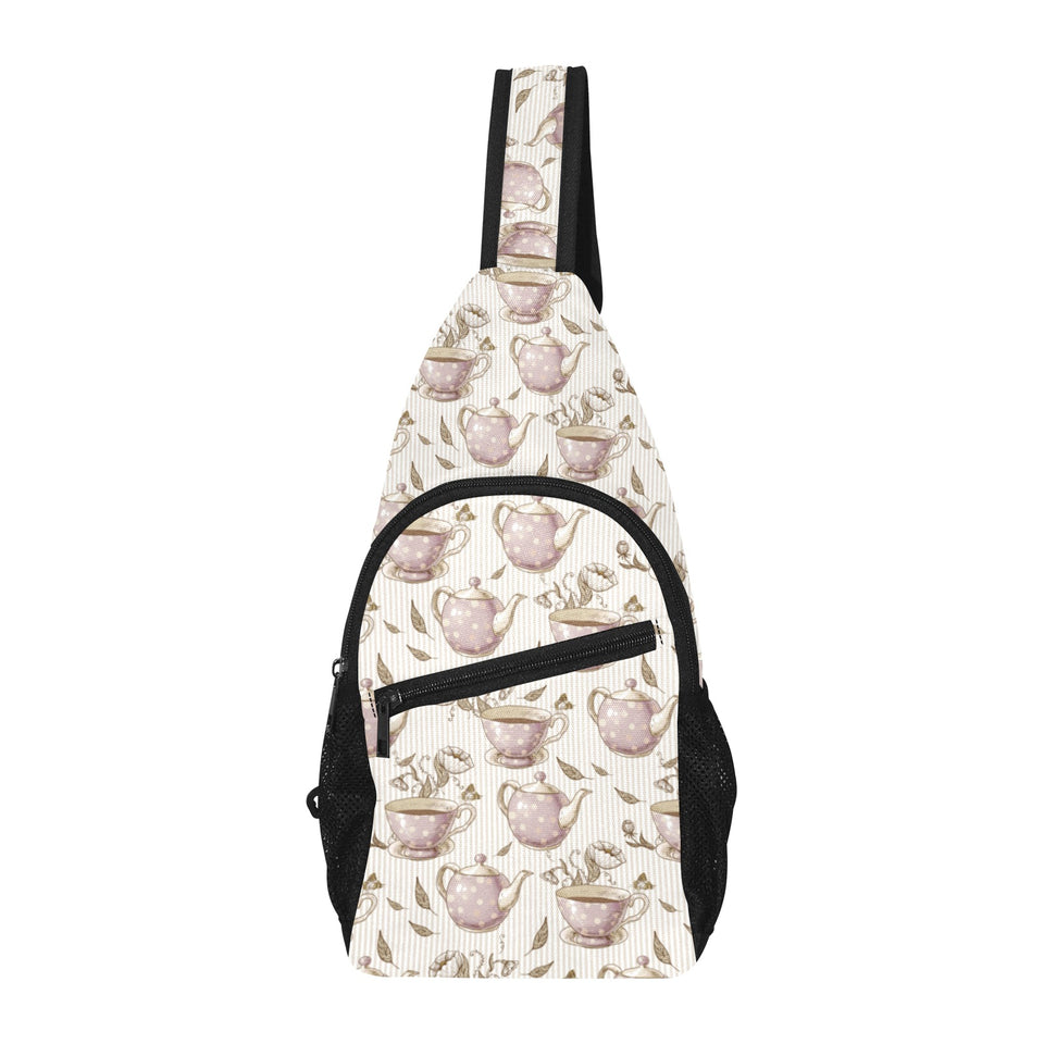 Tea pots Pattern Print Design 03 All Over Print Chest Bag