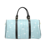 Snowflake pattern blue stripe background Travel Bag