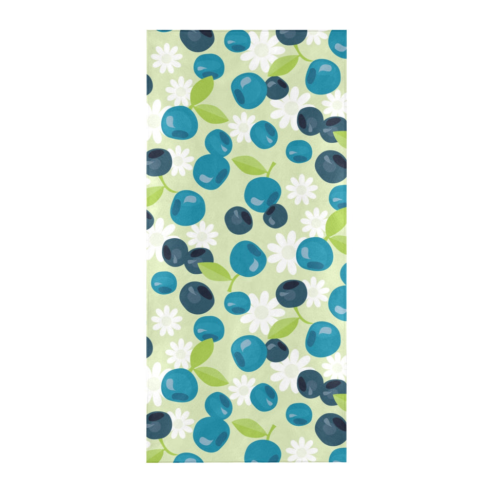 blueberry flower pattern Beach Towel