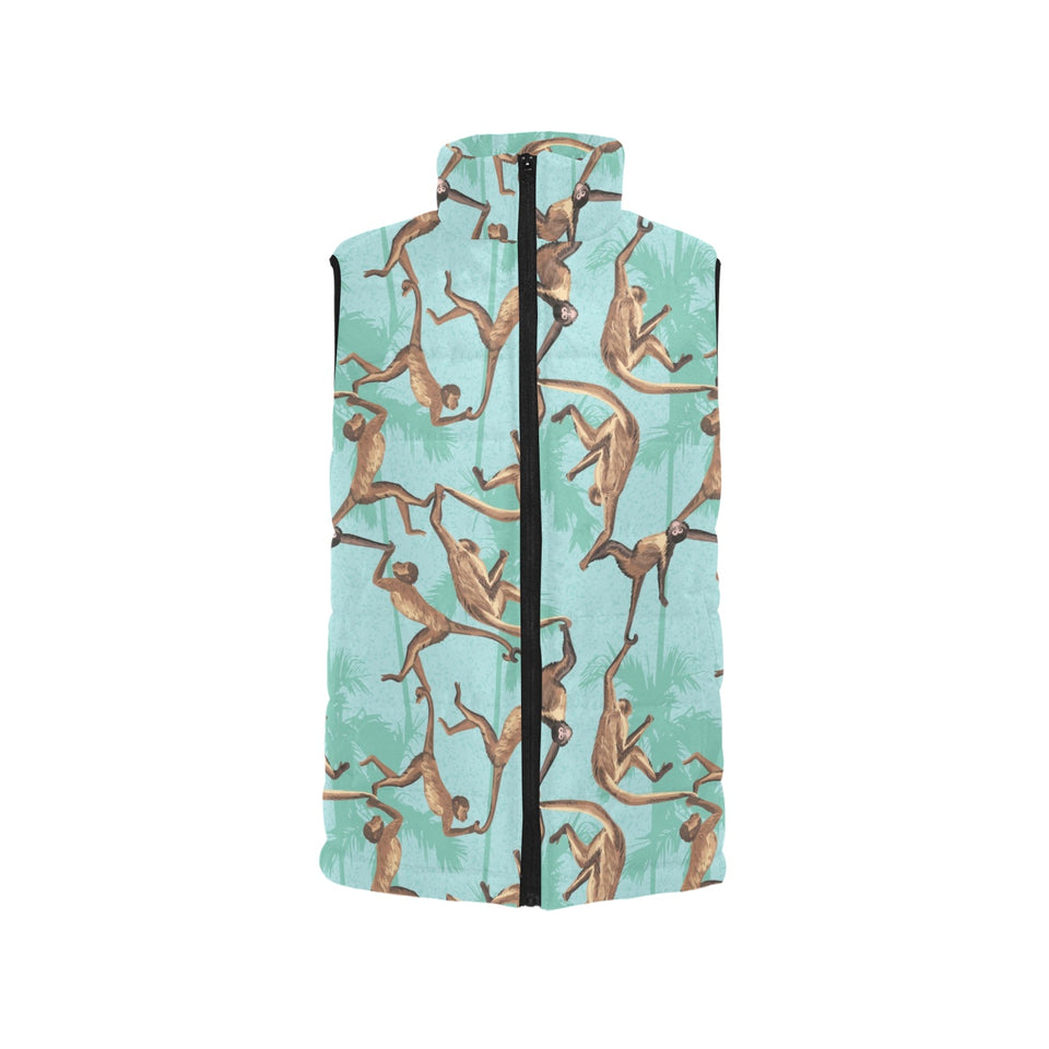 Monkey Palm tree background Women's Padded Vest