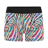 Colorful zebra skin pattern Men's All Over Print Boxer Briefs Men's Underwear