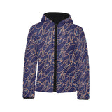 Eggplant Pattern Print Design 04 Kids' Boys' Girls' Padded Hooded Jacket