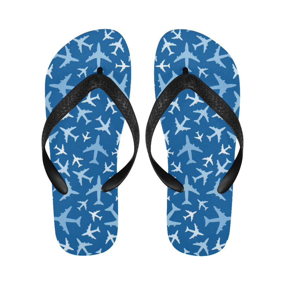 Airplane pattern in the sky Unisex Flip Flops