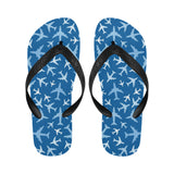 Airplane pattern in the sky Unisex Flip Flops