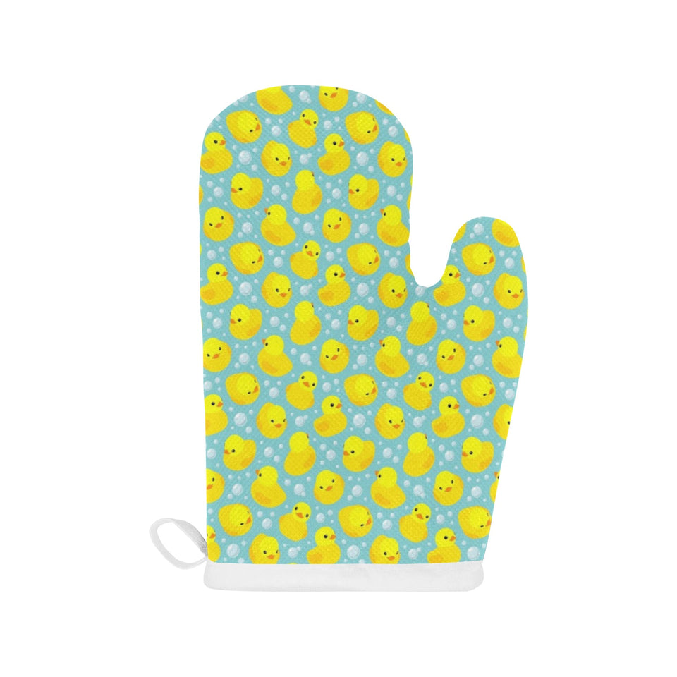 Duck Pattern Print Design 03 Heat Resistant Oven Mitts