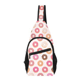 Colorful donut pattern All Over Print Chest Bag