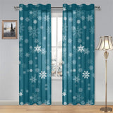 Snowflake pattern dark background Gauze Curtain