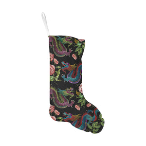 Dragons flower pattern Christmas Stocking