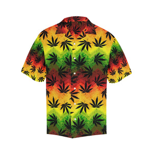 Canabis Marijuana Weed Pattern Print Design 03 Men's All Over Print Hawaiian Shirt (Model T58)