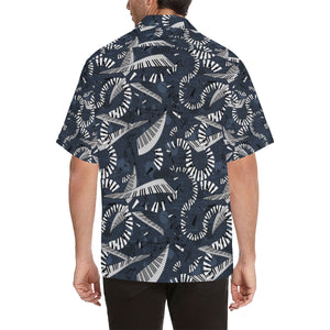 Piano Pattern Print Design 02 Men's All Over Print Hawaiian Shirt (Model T58)