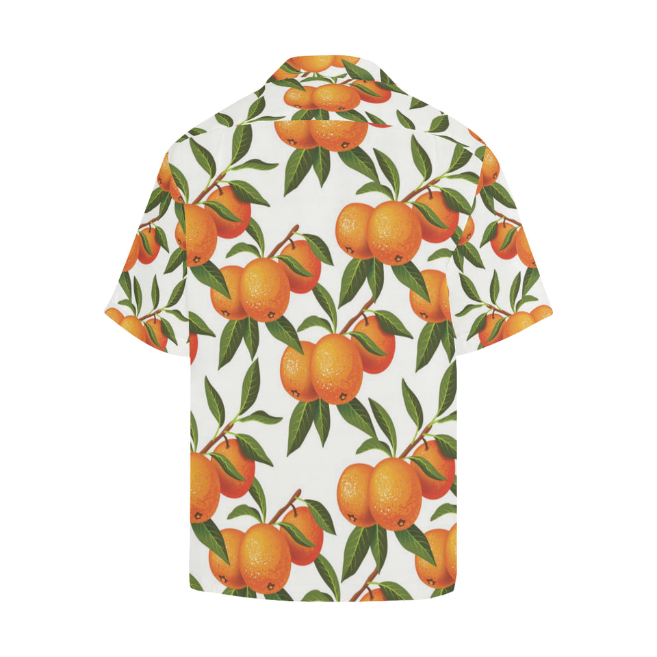 Oranges pattern background Men's All Over Print Hawaiian Shirt