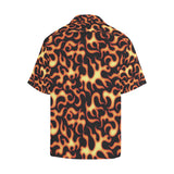 Fire flame dark pattern Men's All Over Print Hawaiian Shirt