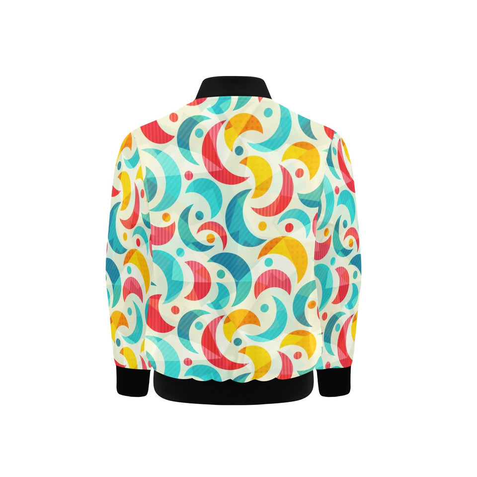 Colorful moon pattern Kids' Boys' Girls' Bomber Jacket