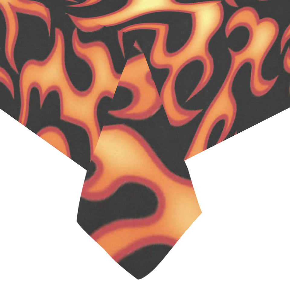 Fire flame dark pattern Tablecloth