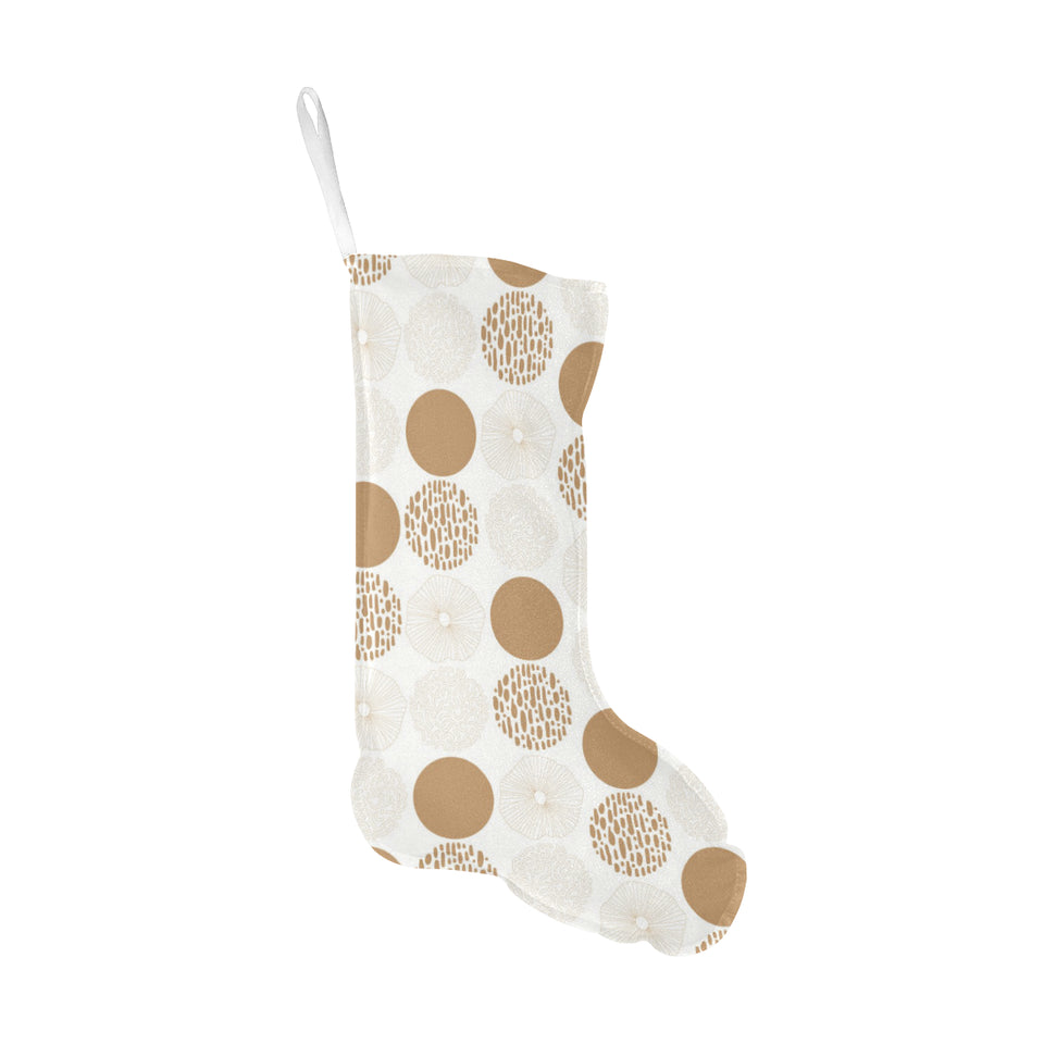 Gold Texture mushroom pattern Christmas Stocking