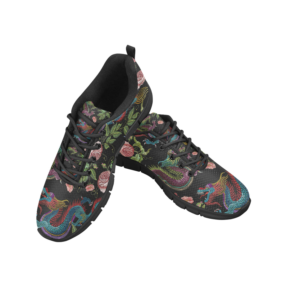Dragons flower pattern Women's Sneaker Shoes