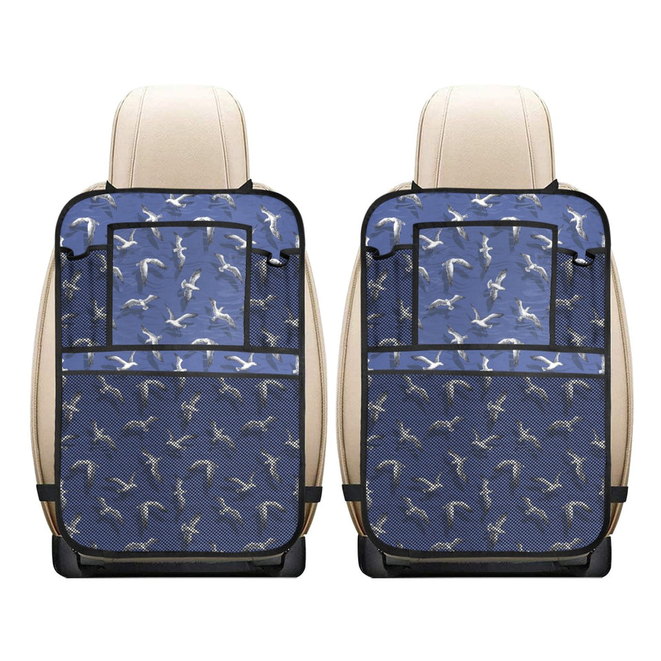 Seagull Pattern Print Design 03 Car Seat Back Organizer