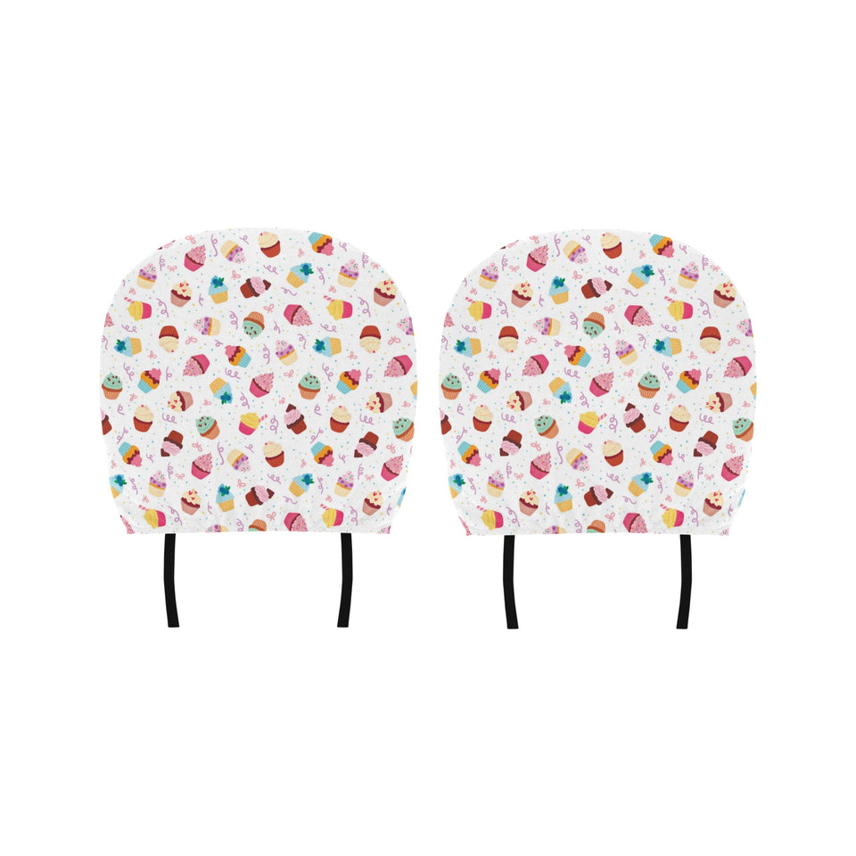 Cake cupcake design pattern Car Headrest Cover