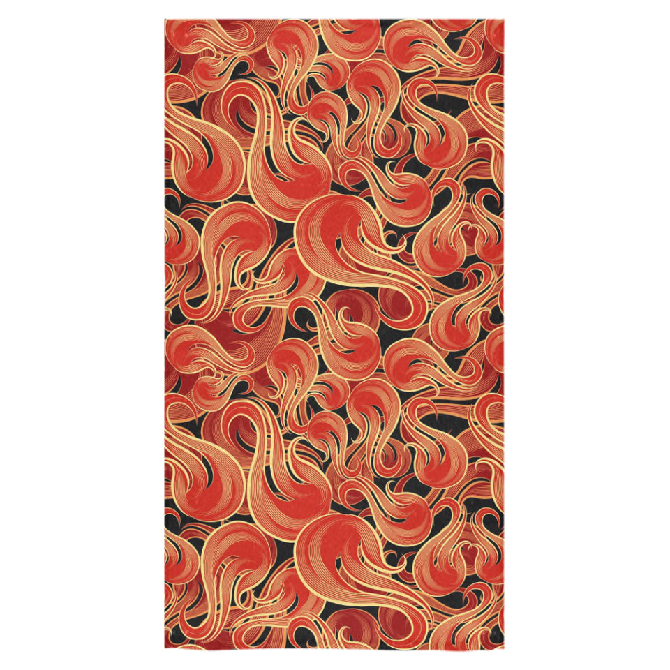 Fire flame pattern Bath Towel