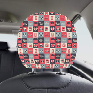 British Pattern Print Design 05 Car Headrest Cover