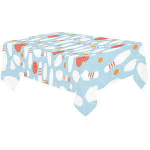 Bowling ball bowling pins blue blackground Tablecloth