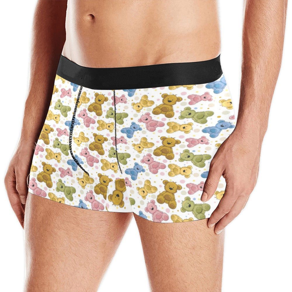 Teddy Bear Pattern Print Design 01 Men's All Over Print Boxer Briefs Men's Underwear