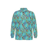 Surfboard Pattern Print Design 05 Men's Long Sleeve Polo Shirt