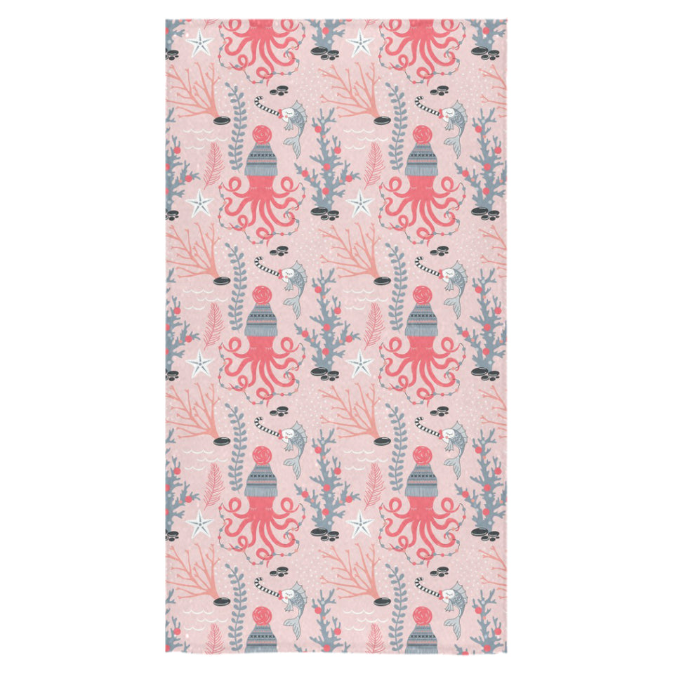 Octopus winter hat garland Fish candy Seaweed Cora Bath Towel