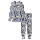 Skate Board Pattern Print Design 03 Women's All Over Print Pajama Set