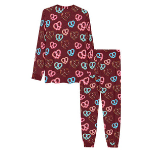 Pretzels Pattern Print Design 05 Men's All Over Print Pajama