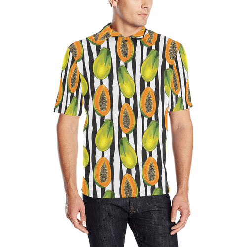 papaya design pattern Men's All Over Print Polo Shirt